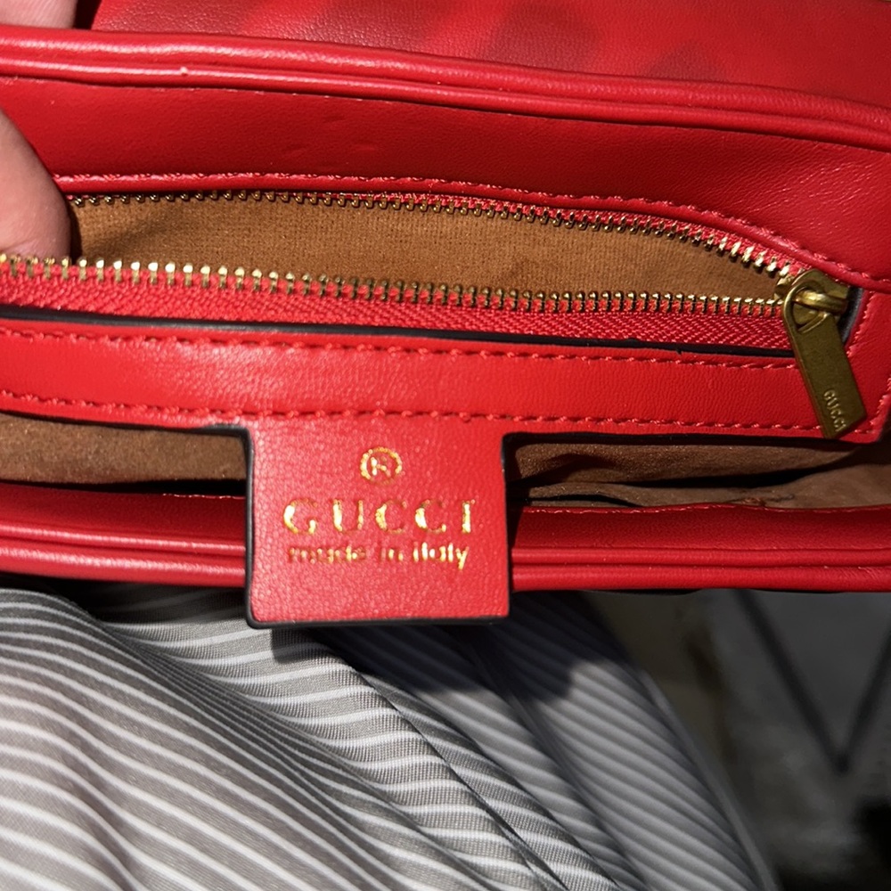Red and Black GG Marmont Gucci bag - Picture 8 of 8
